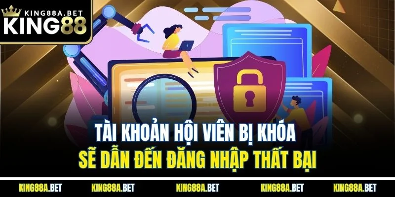 Tài khoản hội viên bị khóa sẽ dẫn đến đăng nhập thất bại